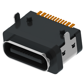 XB-TYPE C 16 P-15 XB防水USB TYPE CソケットSMD 16 Pプレート上防水メスシート(2脚Bタイプ)